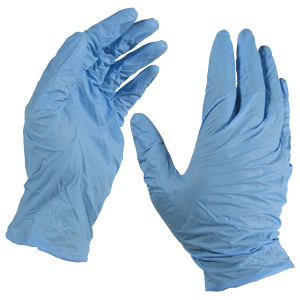 Blue Nitrile (non-powdered) Disposable Gloves (regular – 2.0 Mil) – Small