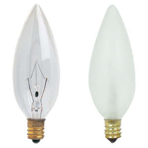 25 Watt Chandelier Bulb, Small Base