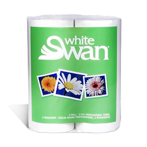 Paper Towels – WHITE SWAN – 2 Ply, 80 Sheets Per Roll