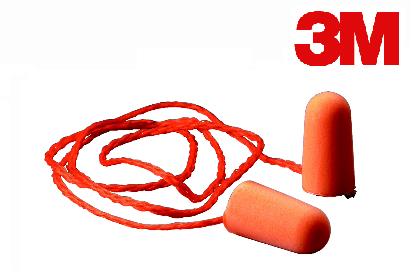 3M – Disposable Ear Plugs, Conical Mousse Model, With Cord