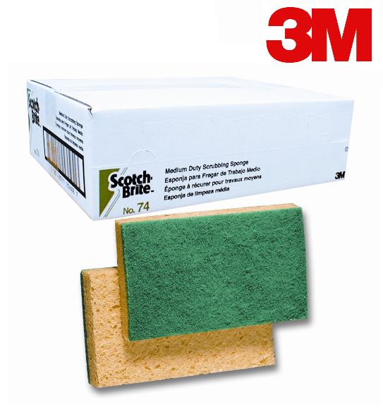 3M Medium Duty Scouring Sponge 3.5″ X 6.25, Cellulose Sponge With Medium Scouring Pad