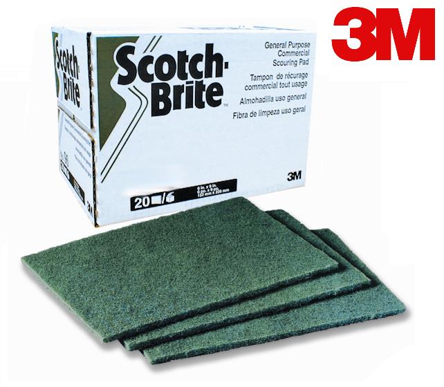 3M Medium Duty Scouring Pads 3.5″ X 5″ For Most Maintenance Work