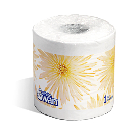 Toilet Paper – WHITE SWAN – 1 Ply, 1000 Sheets Per Roll