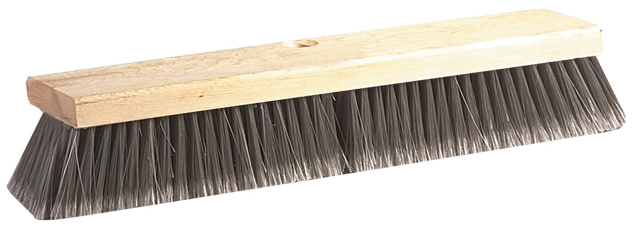 18″ Push Broom Without Handle, Tampico Bristles, Medium Sweep