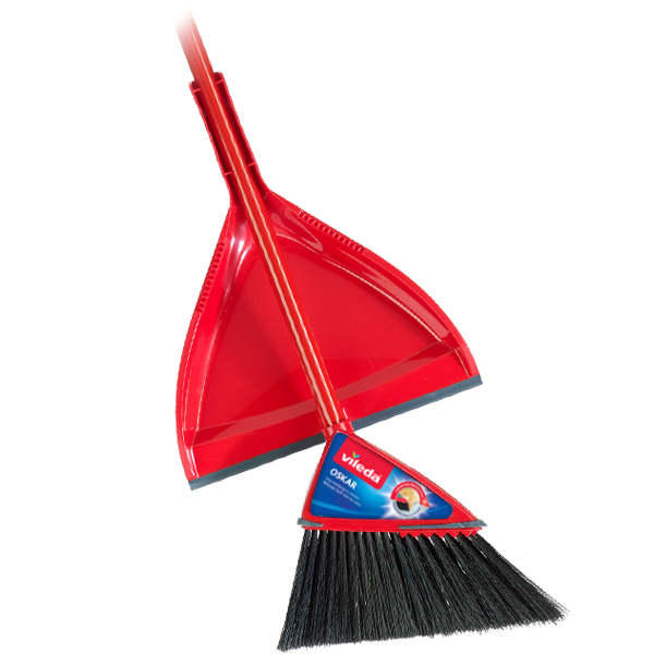 OSKAR Angle Broom With Plastic Dustpan