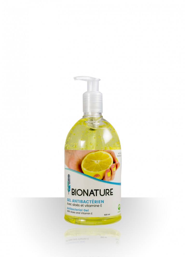 BIO NATURE – Antibacterial Alcohol Based Hand Gel For Hands, With Natural Lemon Extracts