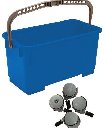 Wheels for plastic bucket 18" for window washing