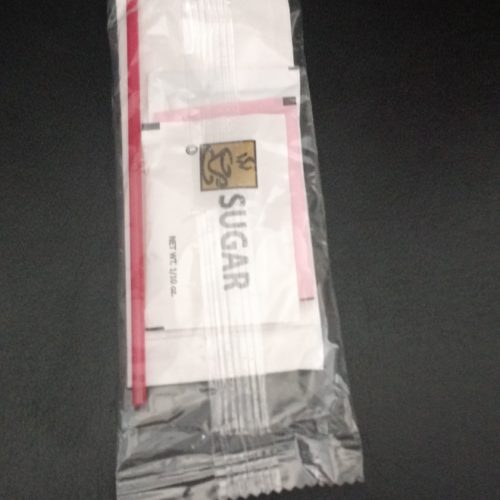 Double coffee condiment kit - sugar, sweetener, whitener & stir stick