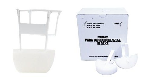3 oz. deodorant urinal blocks, with plastic bowl hooks