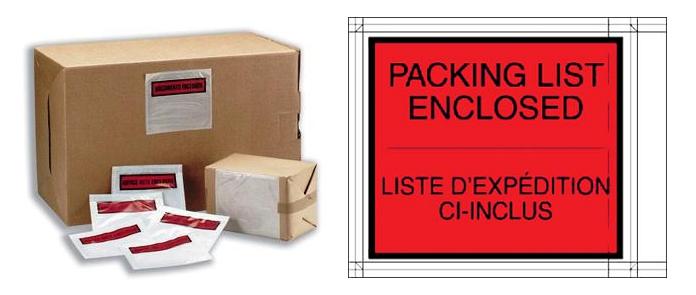 Packing Slips Envelopes 4.25″ X 5.5″, Printed In Large “PACKING LIST ENCLOSED” Bilingual