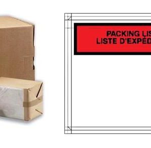 Enveloppes d'expédition 4.25" x 6.75", imprimé en haut "BORDEREAU D'EXPÉDITION CI-INCLUS" bilingue