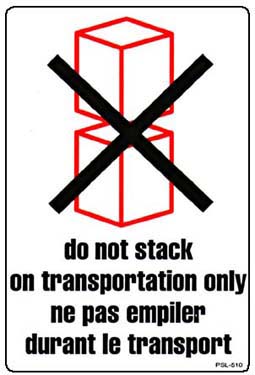 Standard Printed Labels For Expedition 4″ X 6″ – Bilingual “Do Not Stack / Ne Pas Empiler”