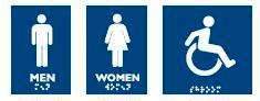 FROST – Sign For Washrooms 4″ X 6″ – Women/femme