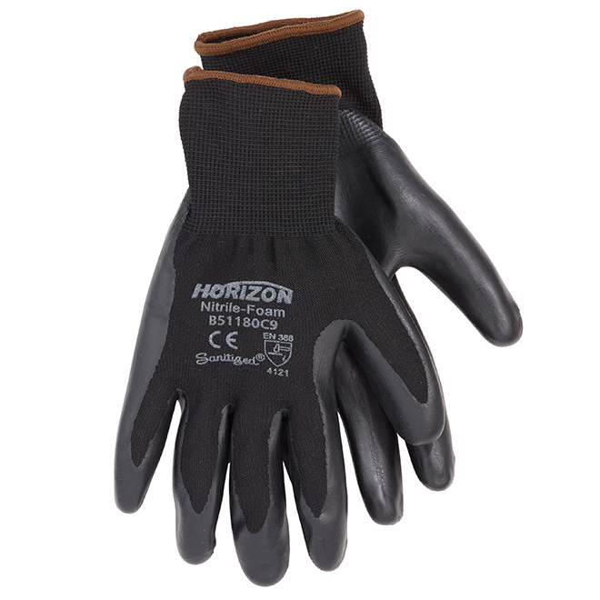 Robust Nylon Gloves With PVC Coated Palm (grey) – Large