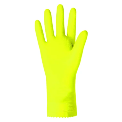 Yellow ECONO latex gloves - small