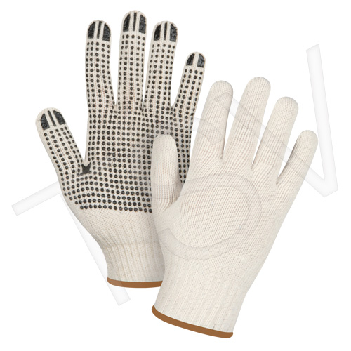 Poly/cotton Gloves With PVC “anti-slip” Grip