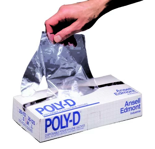 Disposable polyethylene gloves - large