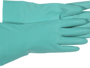 Robust nitrile gloves - added resistance to perforation and solvents green, size 9