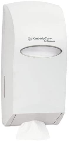 KIMBERLY CLARK – Plastic Double Dispenser For Inter-folded Toilet Paper, White (#74416)