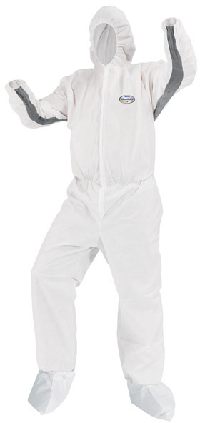 KIMBERLY CLARK – “KLEENGUARD A30” Breathable Particle Protection Apparel For General Use – Large, White (#46113)