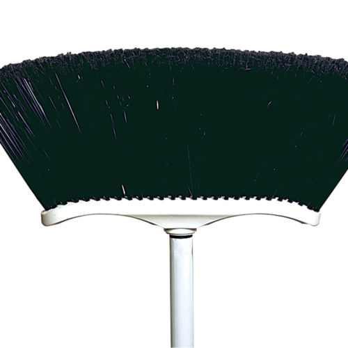 16" deluxe magnetic broom head with rigid fibers and white 54" metal handle