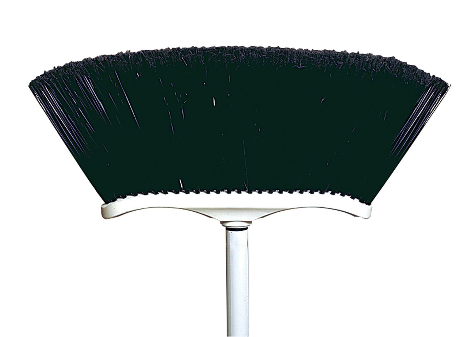 16″ Deluxe Magnetic Broom Head With Rigid Fibers And White 54″ Metal Handle