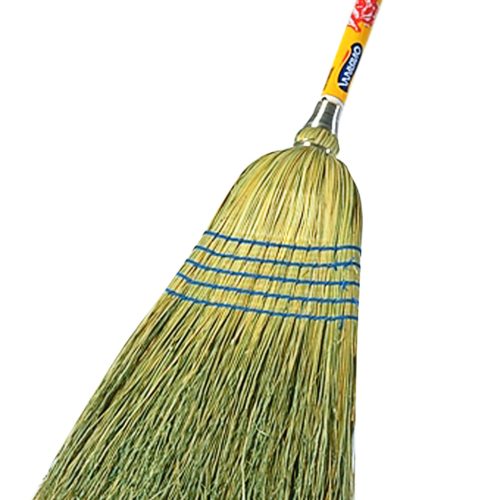 All-purpose corn broom, 5 strings, with 54" wood handle
