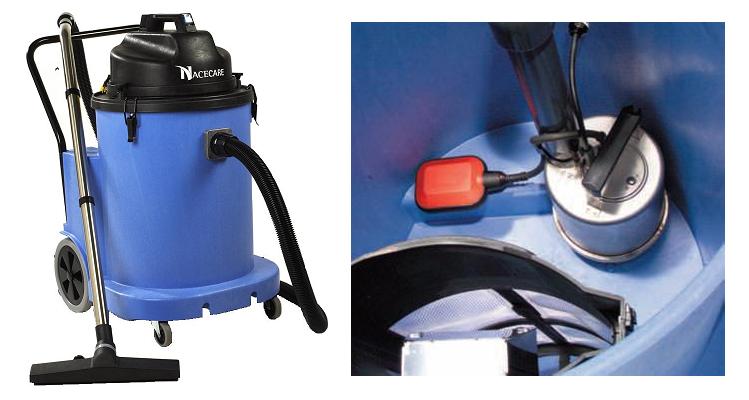 “NACECARE” Wet Vacuum 1200W / 1.6 HP / 1 Speed (series – Continuous Pumper), 95 Cfm Of Air Flow. Water Capacity 75.7 Lt Reservoir And 42′ Electric Cord (model #WV1800P) – Equipped With A 500W (272.8 Lt/min) Centrifuge Sump Pump