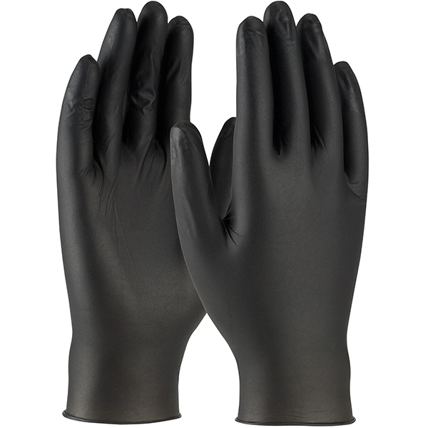 Black Disposable Nitrile Gloves, Black