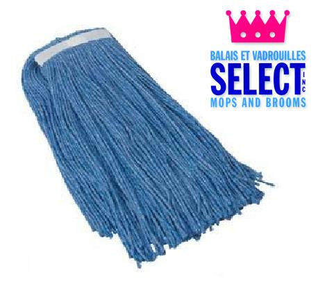 16 Oz / 450 Gr Flat Synthetic Mop Head, Blue