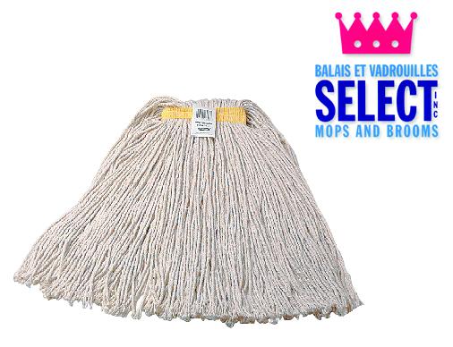 16 Oz / 450 Gr Flat Cotton Mop Head, White