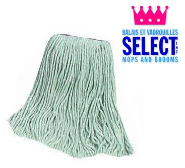 16 Oz / 450 Gr Flat Synthetic Mop Head, Green