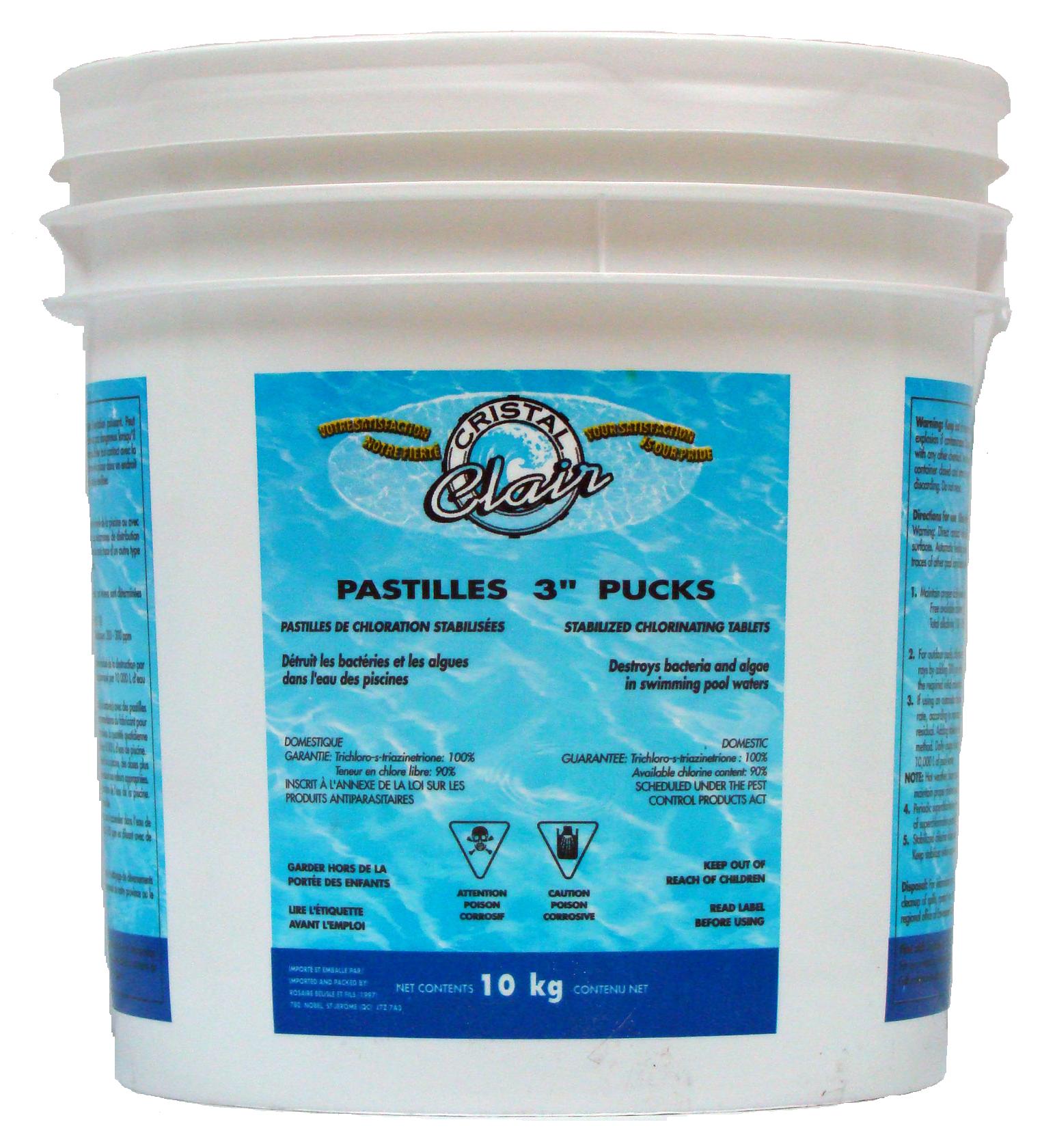 Chlorine Stabilising 3″ Pucks For Swimming Pools – 10 Kg