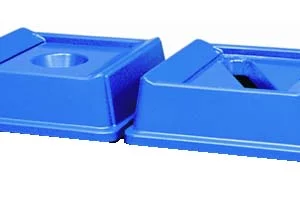 "UNTOUCHABLE" recycling paper lid for square container (RM3958 & RM3959), blue