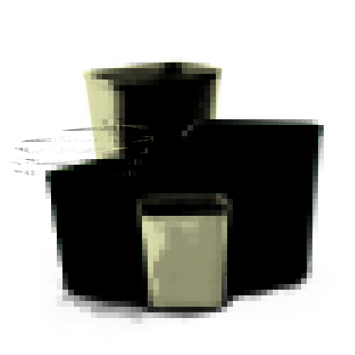 Waste basket (14⅜" x 10¼" x 15") capacity 28 ptes, for bags (26" x 36") - beige