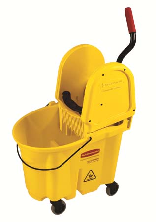 Mopping Combo – RUBBERMAID – Bucket (26-35 Qts) With Downward Wringer (12-32 Oz), Yellow