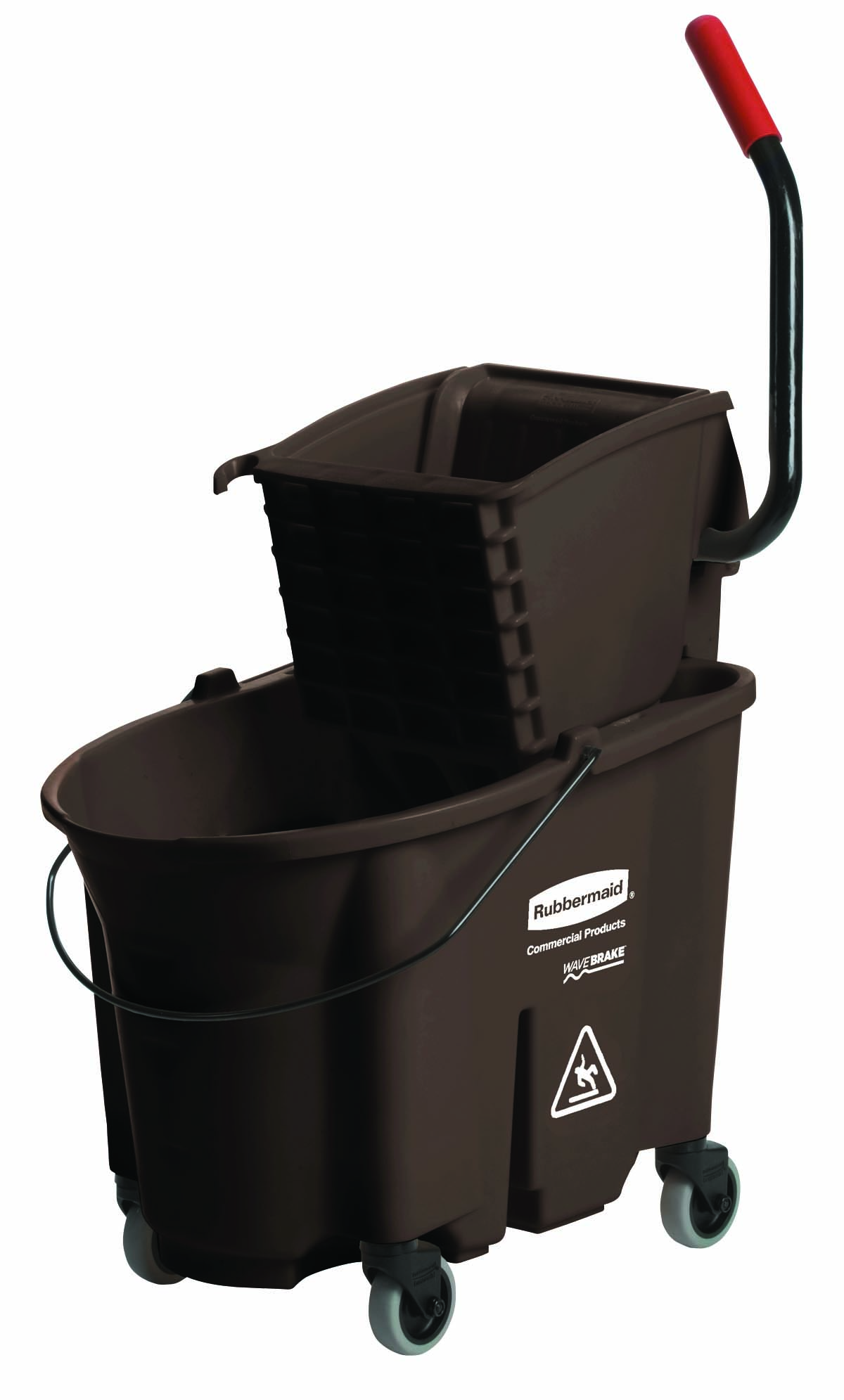 Mopping Combo – RUBBERMAID – Bucket (26-35 Qts) With Sideward Wringer (12-32 Oz), Brown