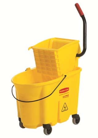 Mopping Combo – RUBBERMAID – Bucket (26-35 Qts) With Sideward Wringer (12-32 Oz), Yellow