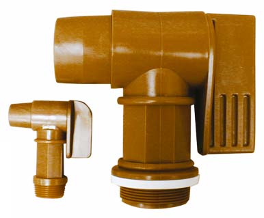 Valve/robinet 1″ En Polyéthylène Robuste Résistant Aux Produits Chimiques Et Solvants Pour Chaudière 20 Lt (5 Gallons)