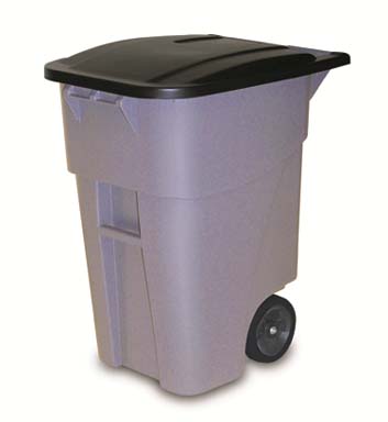 “RUBBERMAID” Roll-Out Container (23⅝” X 23⅝” X 38¾”h) Capacity 50 Gallons (189.3 Lt), Grey