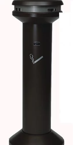 Exterior "INFINITY" large capacity floor ashtray (15½" dia. x 41½"h), black