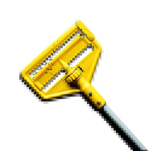 60" Aluminium handle with quick change plastic head and adjustale ring, for flat mops