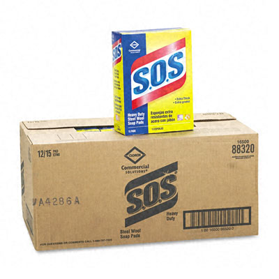 “S.O.S.” Foaming Steel-wool Scouring Pads For Pot & Pan Cleaning