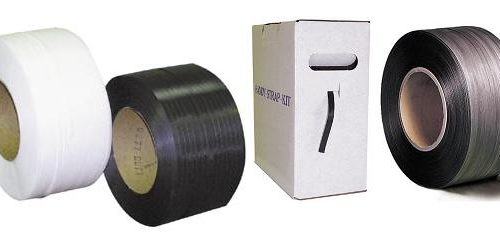 ⅜" (9mm) Polypropylene strapping (white) - 300 lbs test, 12900' /roll (coil 8X8)