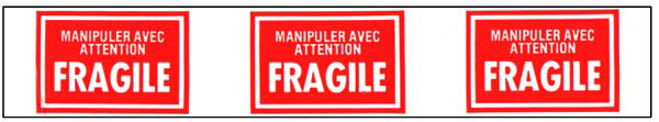 Poly-pro Tape 2″ (48mm) X 66m, Printed In French “FRAGILE”