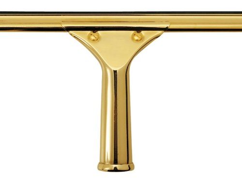 12" Complete window squeegee - brass channel and handle, with rubber blade