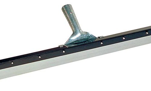 18" Floor squeegee with reinforced metal frame and rubber blade, with 54" wooden handle