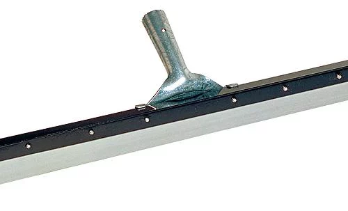 24" Floor squeegee with reinforced metal frame and rubber blade, with 54" wooden handle