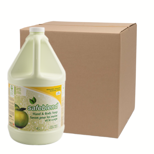 SAFEBLEND HAND AND BODY SOAP- 4X4L/CS- Green Apple